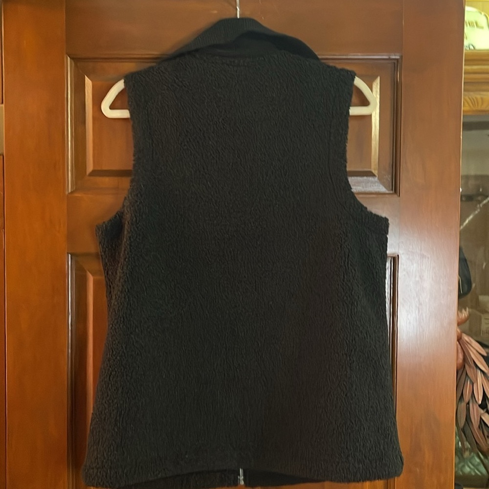 J Jill Sherpa ribbed trim vest small - Picture 6 of 6